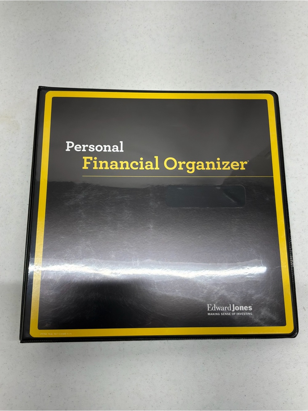 Edward Jones Personal Financial Organizer - Black and Yellow
